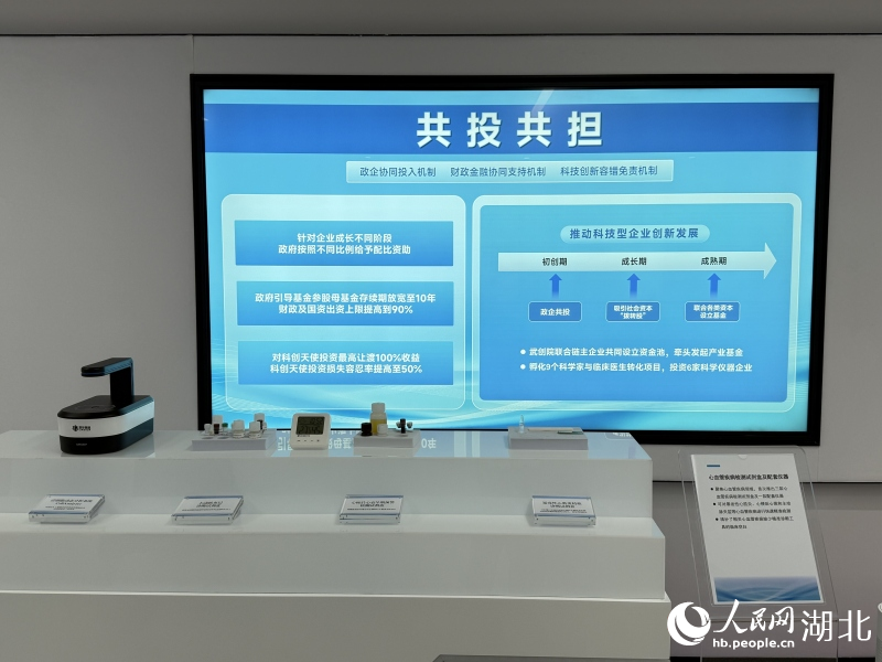 心血管疾病检测试剂盒及配套仪器。人民网记者 周恬摄