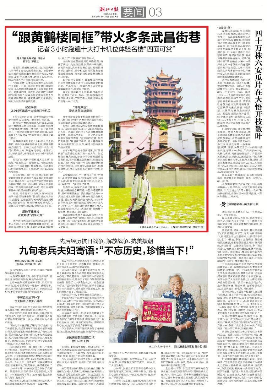 6月9日，湖北日报要闻版头条位置刊发重磅报道。