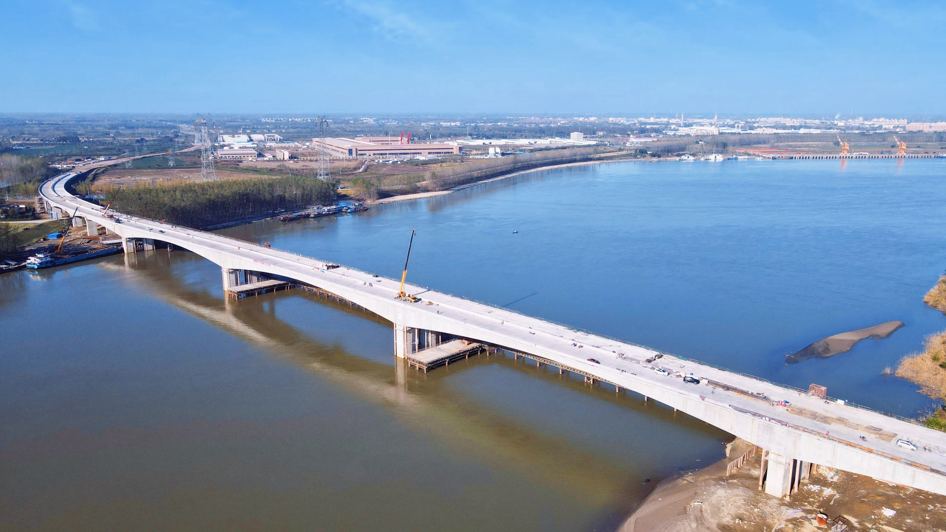 g348沙洋汉江公路二桥成功合龙