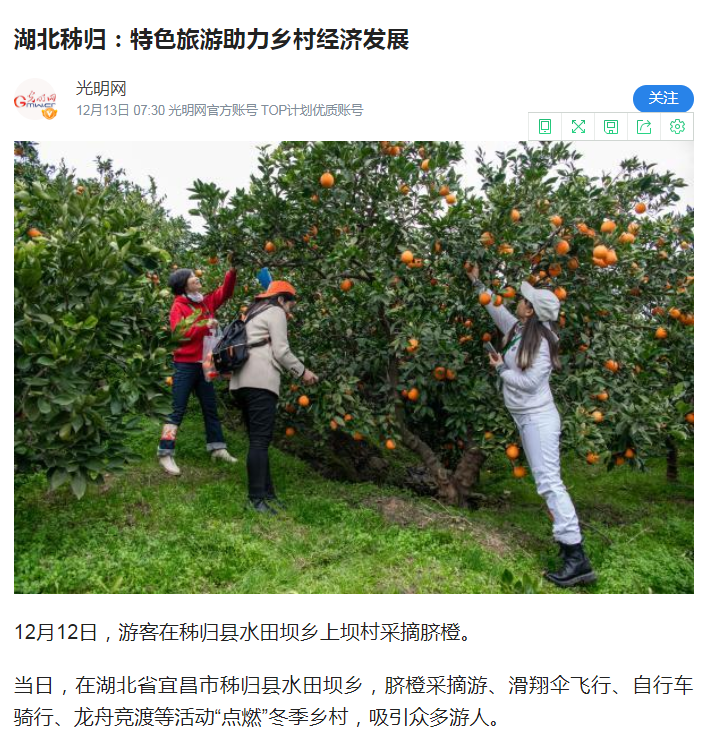 新华社客户端05脐橙插上"运动的引擎"三峡库区:体育"牵手"农业中国