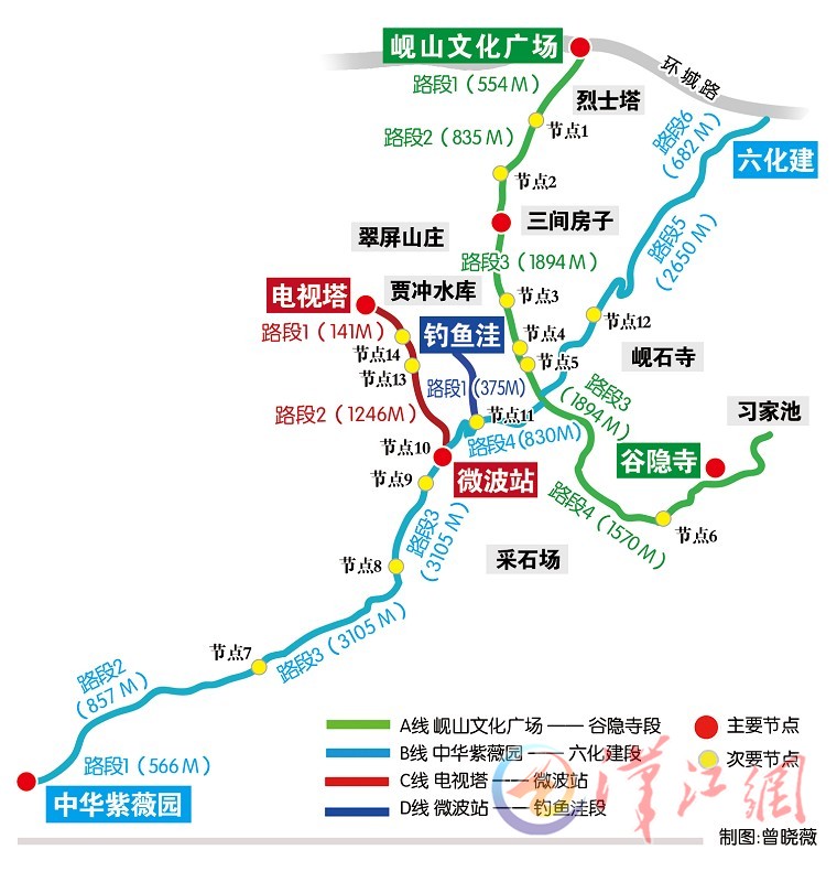 襄阳岘山绿道线路图图片