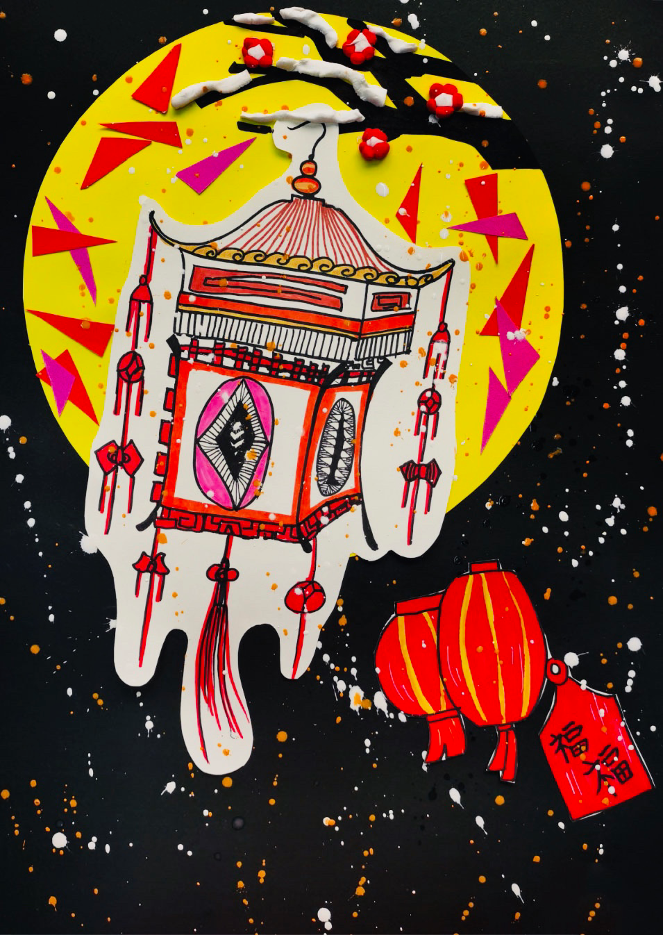 童画灯笼庆元宵襄阳少年儿童美术作品线上展览