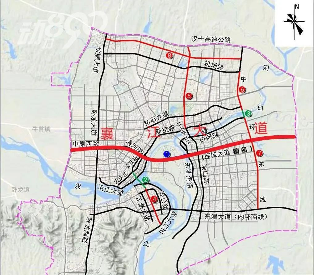 襄阳航空路江边规划图图片