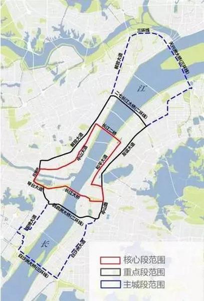 武汉长江主轴规划范围初步划定预计10年基本建成