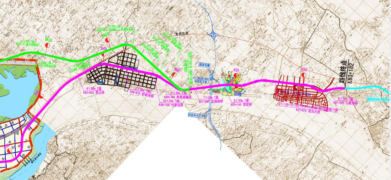 G347团风段线路图图片