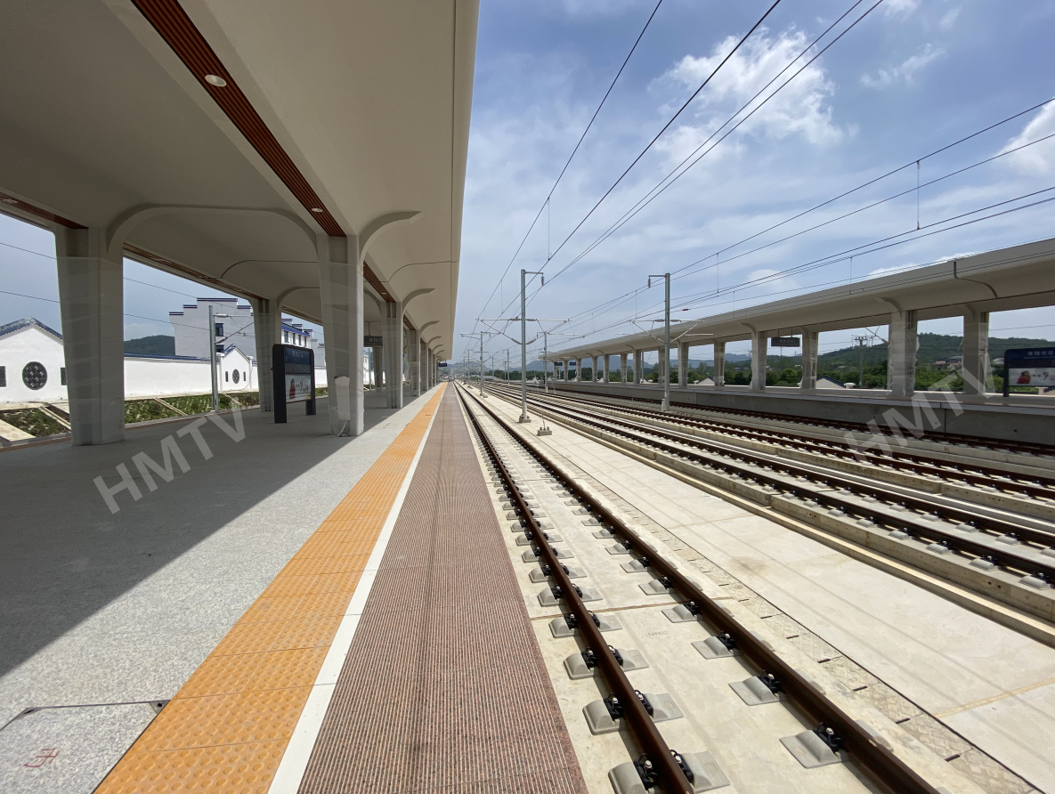 快讯高铁黄梅东站最新建设进展工程建设已完成85