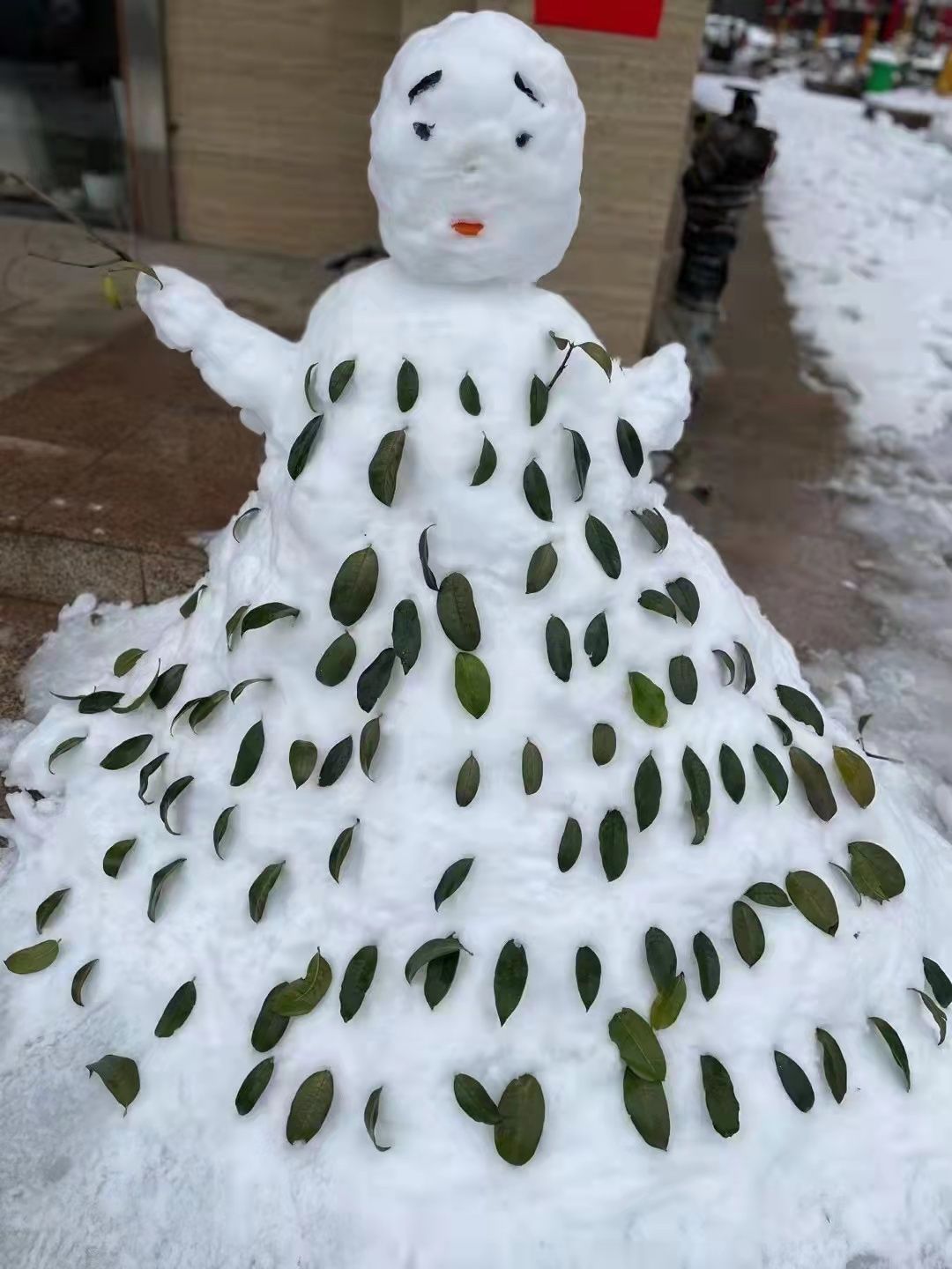 这些雪人堆的真令人羡慕黄梅网友都是手艺人