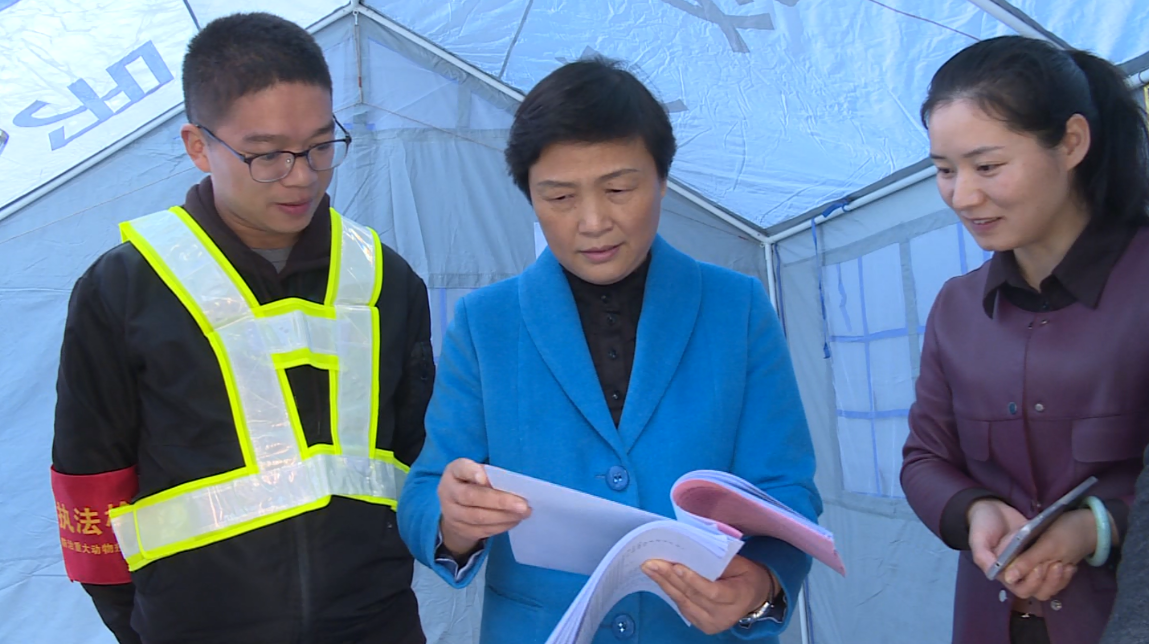 汪凡非来我县检查非洲猪瘟防控工作