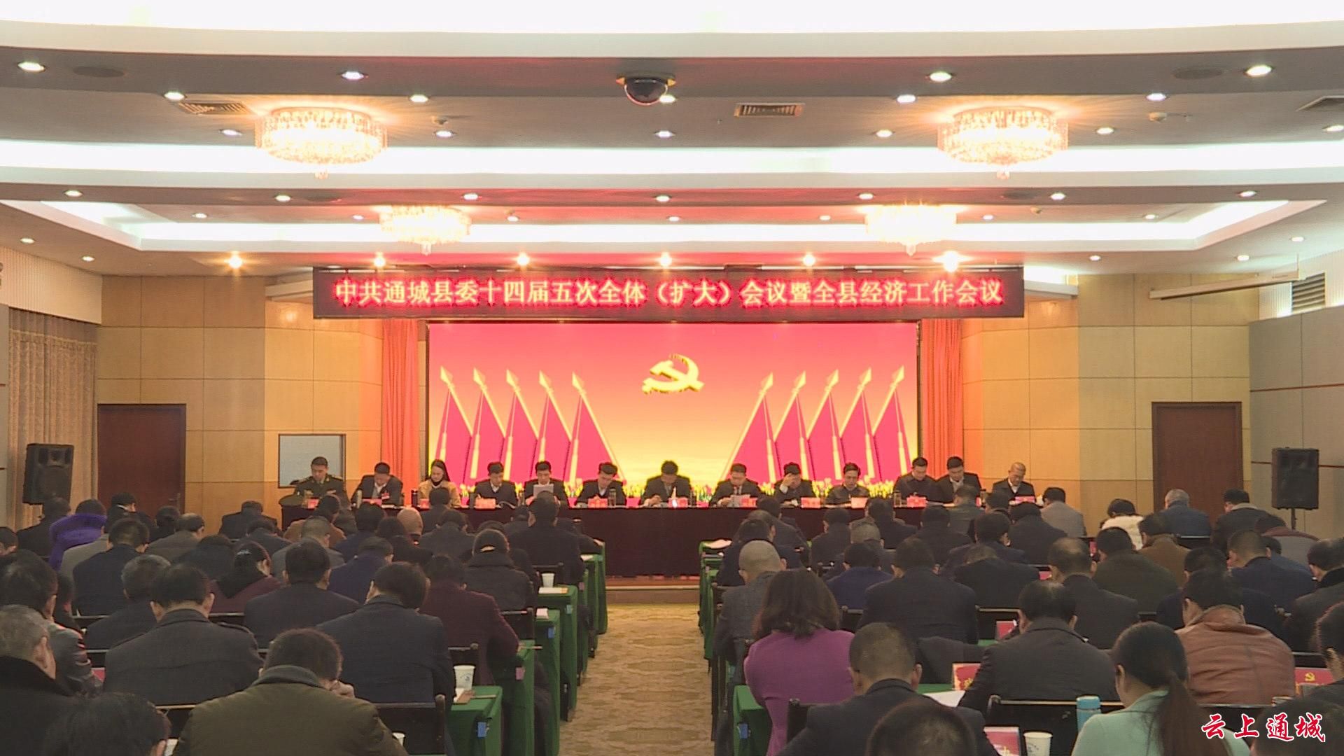 中共通城县委十四届五次全体(扩大)会议召开