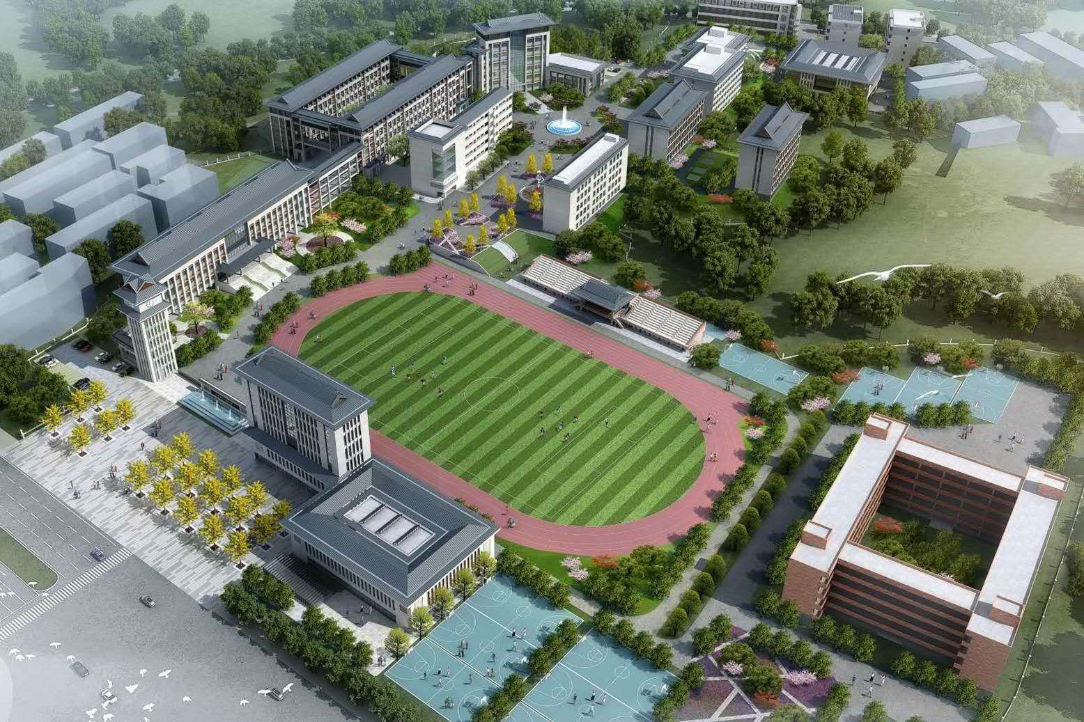 通城二中拆旧建新改善办学条件
