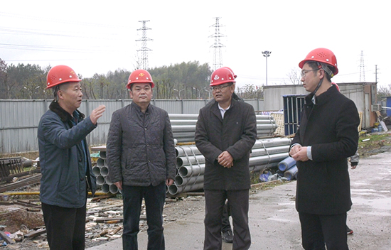 蔡耀斌,汪新虎先后来到大集天城,文体中心等项目建