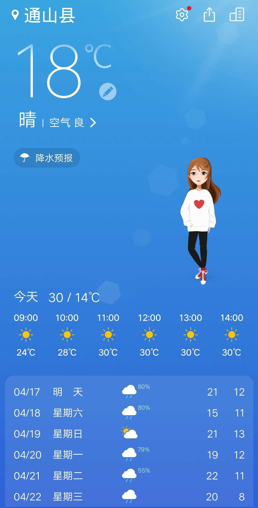 且晴且珍惜通山天气将发生转折