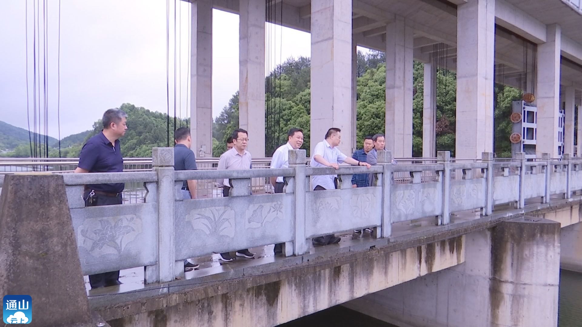 v视白新民来通山督查防汛备汛工作