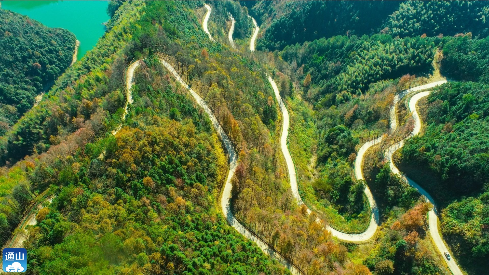 云上咸宁——通山长林山:山路弯弯静 冬色浓浓红