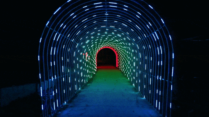 渲染出迷幻感令人沉醉从时光隧道入口 进入神秘的梦幻之夜从各个角度
