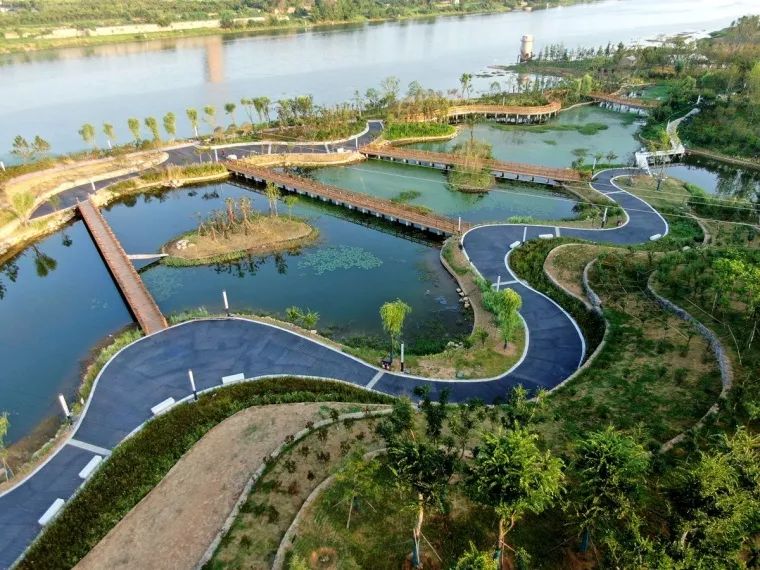 府河国家湿地公园一期建设完工