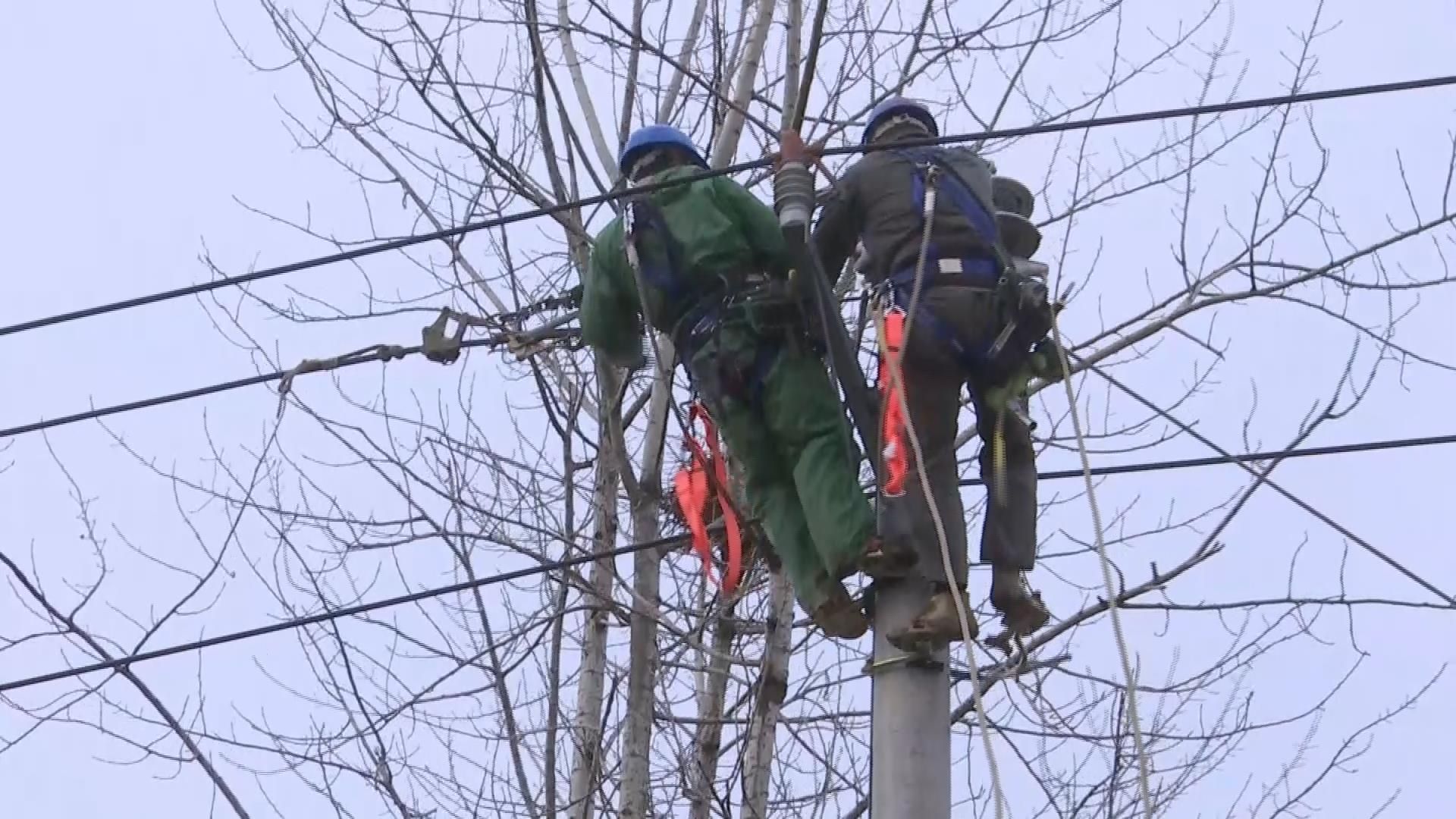 視頻雷電擊斷高壓線電力工人4小時搶修送電