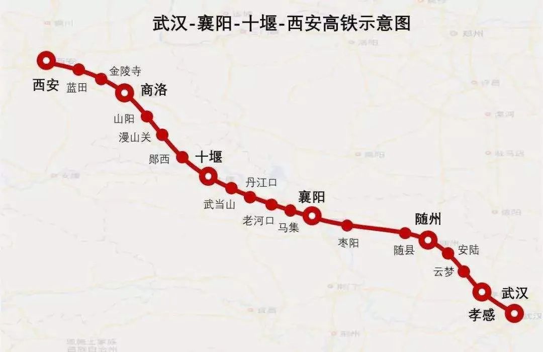 十堰至西安高铁,沿江高铁武汉至宜昌段,武汉至合肥段,武汉枢纽直通线