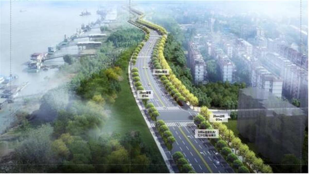 武汉右岸大道北段项目开工将建湖北首座垂直升降桥方便长江过往船舶