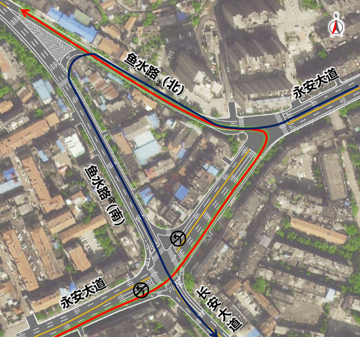 拟方案公示咸宁将对鱼水路与永安大道交叉口进行改造