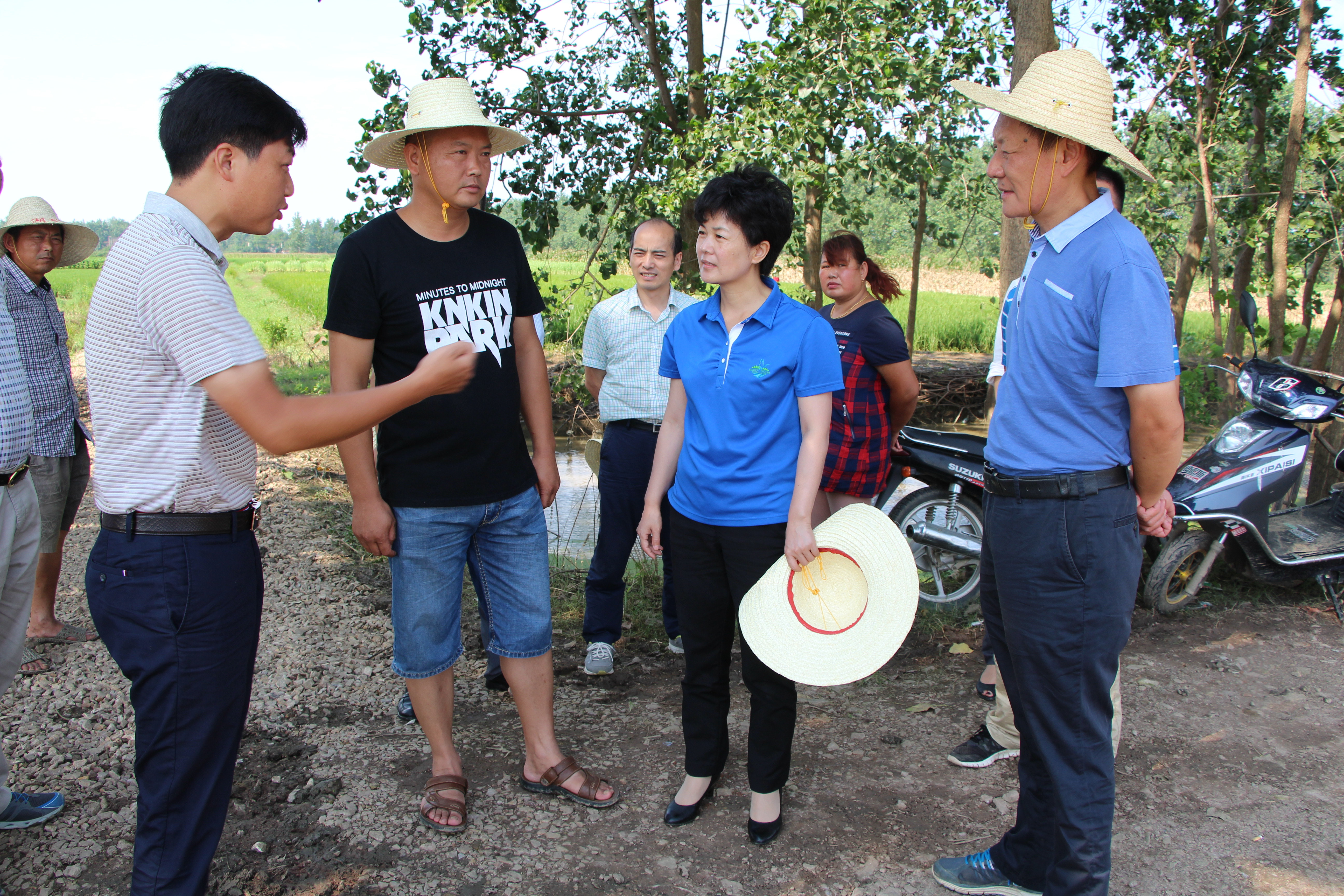 周文霞在杨林尾镇检查生产自救工作_云上仙桃