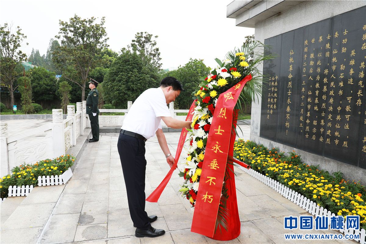 市委在仙桃革命烈士陵园举行新党员代表入党宣誓仪式