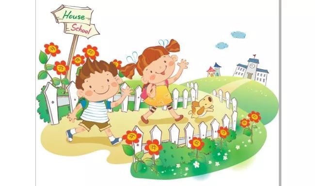 家长们欣慰地转身离去看着花朵般绽放的笑脸挥手和家人说再见扬起灿烂