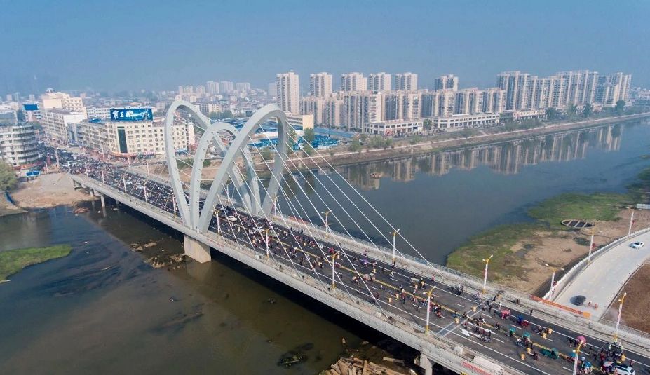 随州颜值最高桥梁——新水一桥昨日试通车!
