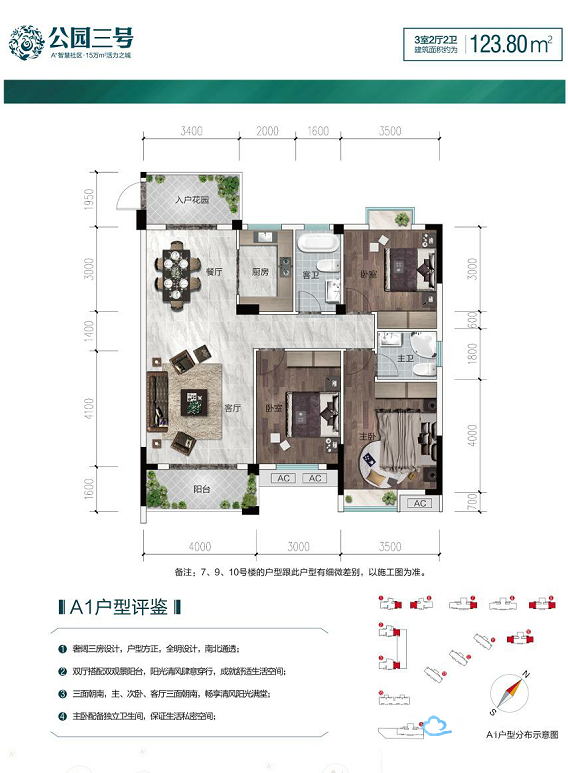 岳池东城首座户型图图片