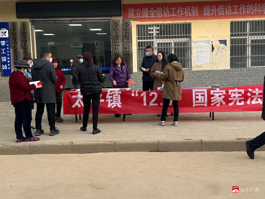 越广水太平镇开展124宪法宣传活动