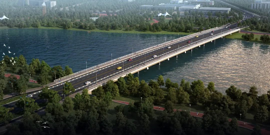 ▋共享路跨河大桥日景效果图▋共享路跨河大桥夜景效果图据了解,东西