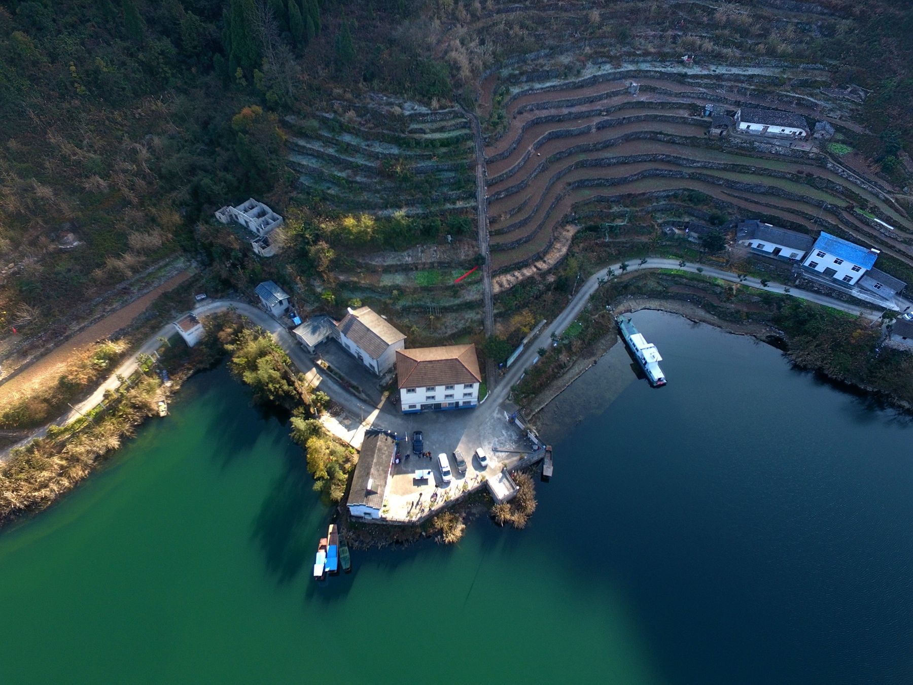 西北口水库水天一色好风光