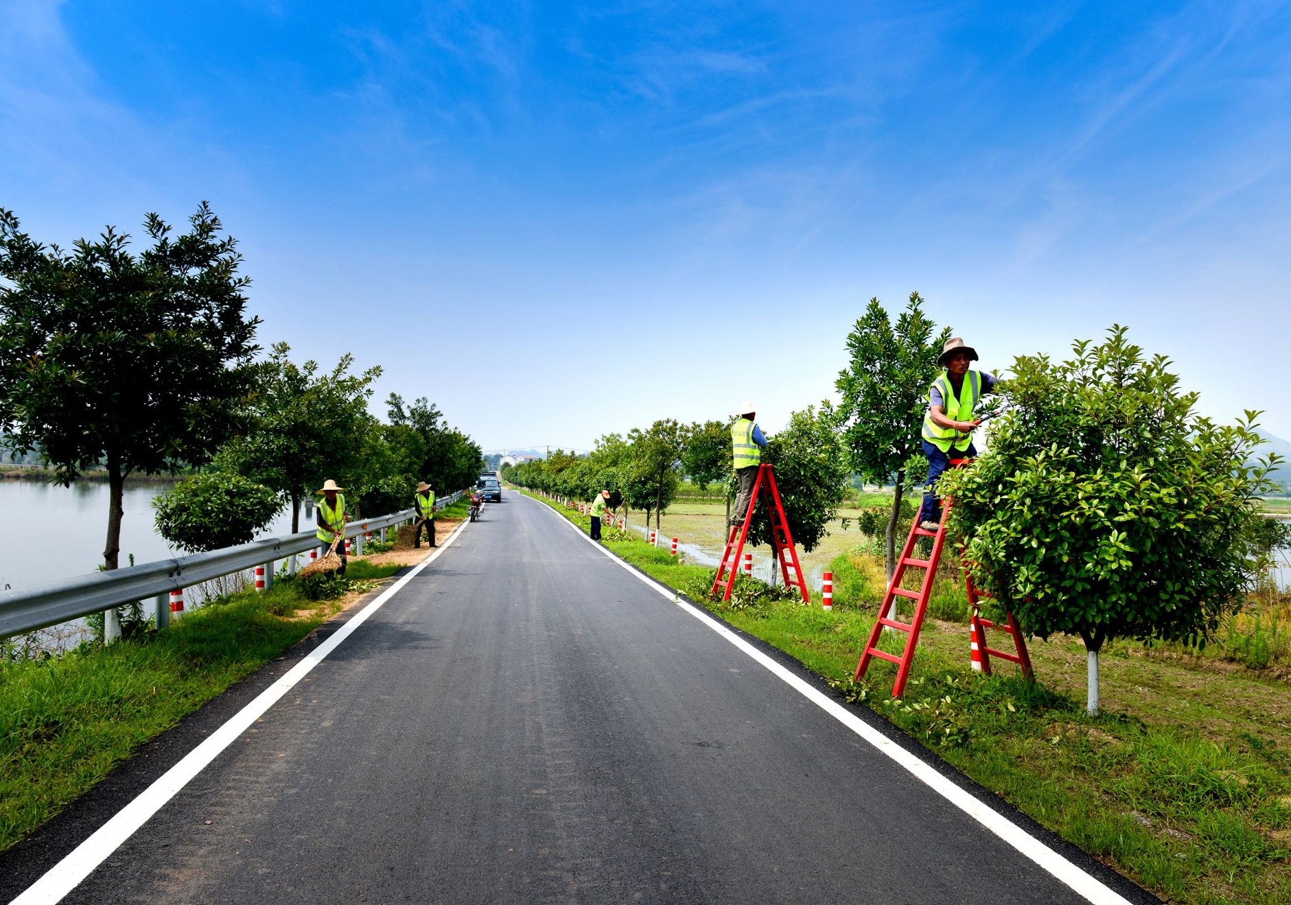 "山明水秀景观路,特色产业富民路,留住乡愁风情路,乡村振兴民生路,让