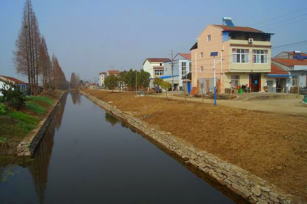 1月4日,瑞雪纷纷,大地素裹,在朱湖农场三合生产队田间地头,新修的田间