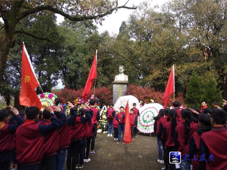 官埠桥镇张公中小学开展清明祭扫活动