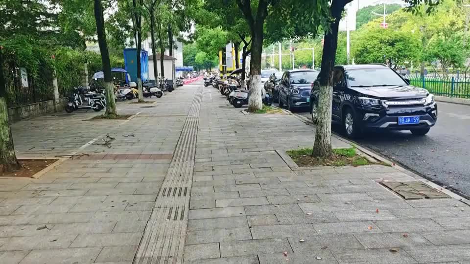 【新闻直通车】记者观察·校园周边③ | 湖北理工学院门前：马路成了“营业厅” 围栏变成“快递架”