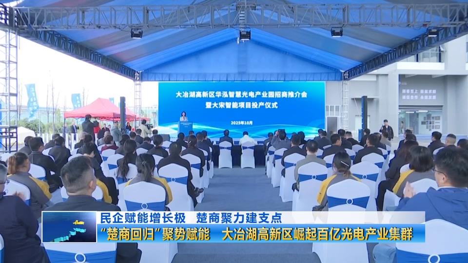 民企賦能增長(zhǎng)極 楚商聚力建支點(diǎn) | “楚商回鄉(xiāng)”聚勢(shì)賦能 大冶湖高新區(qū)崛起百億光電產(chǎn)業(yè)集群