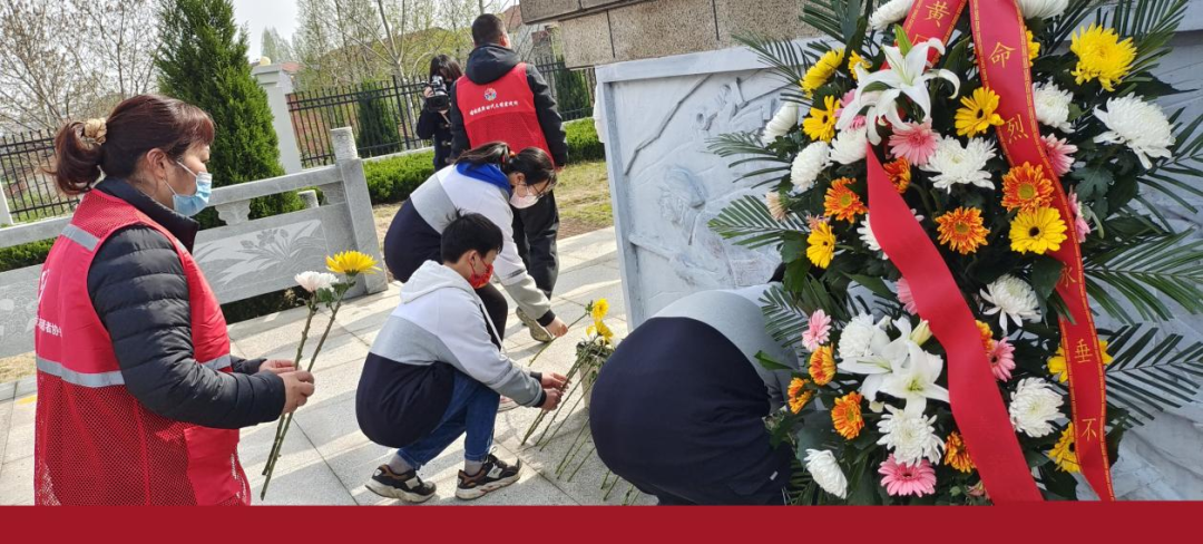 清明祭英烈红色永传承黄州区各校开展清明祭扫活动