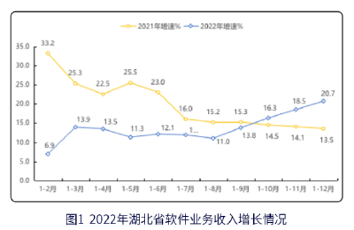 2022年湖北软件业情况公布：同比增长20.7% 创近6年新高