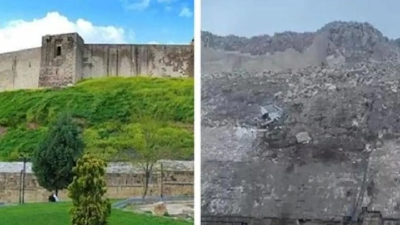 土耳其千年古堡地震中倒塌