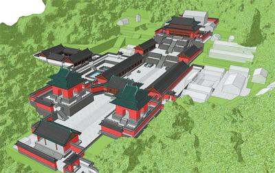 人民日报点赞湖北数字化复原再现武当山五龙宫千年古建之美