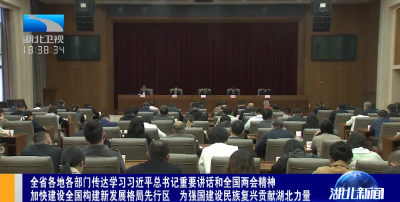 湖北省各地各部门传达学习习近平总书记重要讲话和全国两会精神 加快建设全国构建新发展格局先行区 为强国建设民族复兴贡献湖北力量
