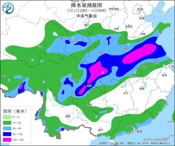 今天夜间至3日有强降雨过程 陕川渝鄂豫苏皖暴雨灾害风险较高