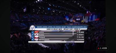 祝贺！中国短道速滑4金收官