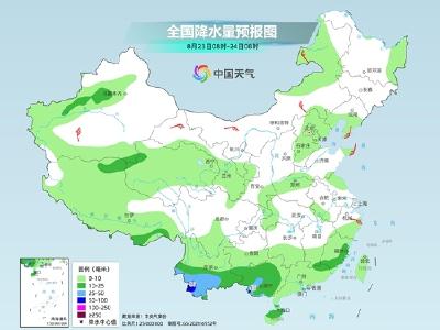 我国降雨总体减弱减少 明起南方高温范围扩大四川盆地为热力中心