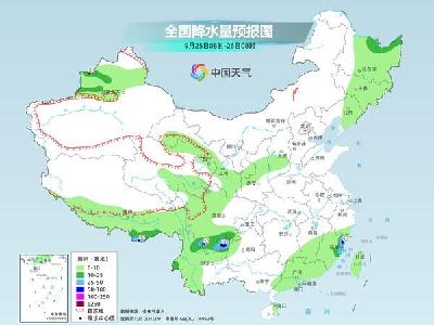 华南西南等地降雨频繁 强冷空气26日后影响我国