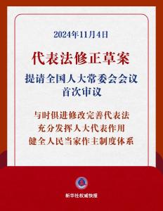 代表法修正草案首次提请审议 健全人民当家作主制度体系