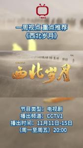 《西北岁月》11月11日—15日（周一至周五）20:00央视一套播出