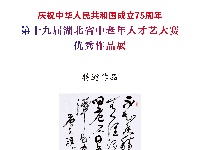 第十九届湖北省中老年人才艺大赛书法特邀作品展示