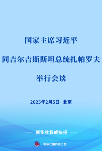 习近平同吉尔吉斯斯坦总统扎帕罗夫会谈